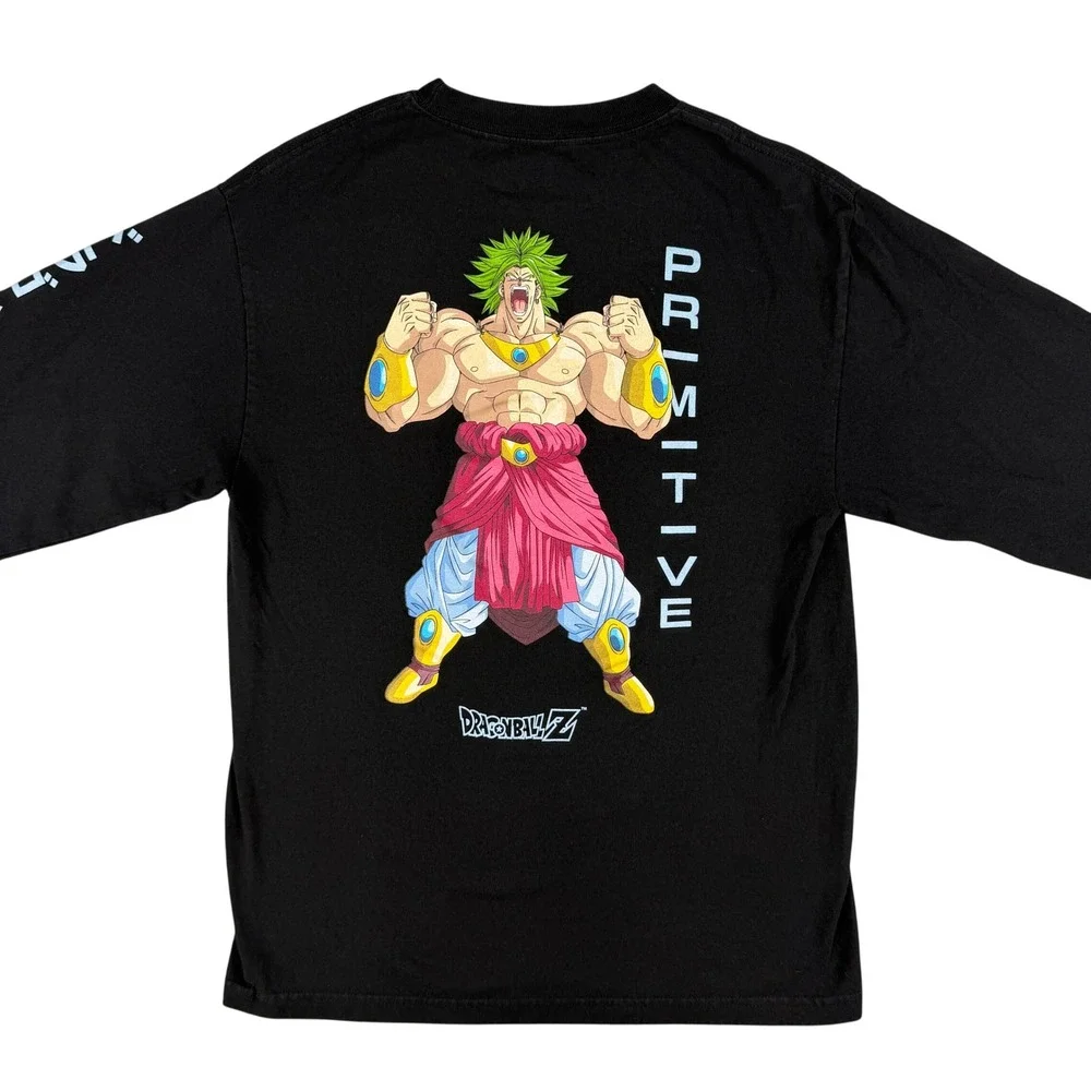 Dragon Ball Z x Primitive Skateboarding T-Shirt Mens M Black Graphic Long Sleeve